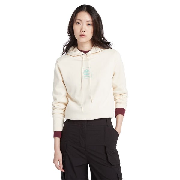 SMALL STACK LOGO BB HOODIE krem - S - Kadın