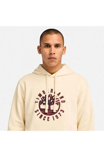 Holiday Graphic Hoodie L - krem