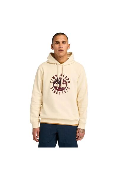 Holiday Graphic Hoodie krem - S