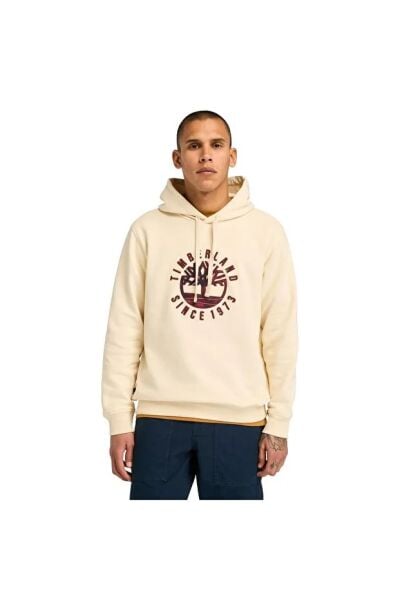 Holiday Graphic Hoodie krem - XXL