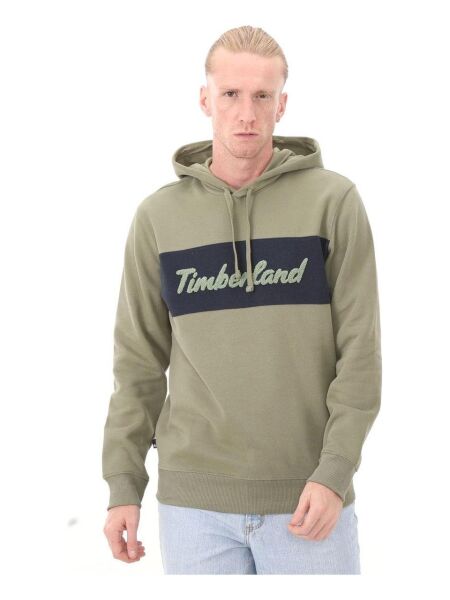 LS Cursive Hoodie Sweatshirt Regular Yeşil - S - Erkek