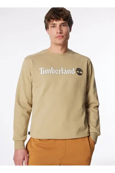 KENNEBEC RIVER Linear Logo Crew Neck Swe Bej - XXL - Erkek