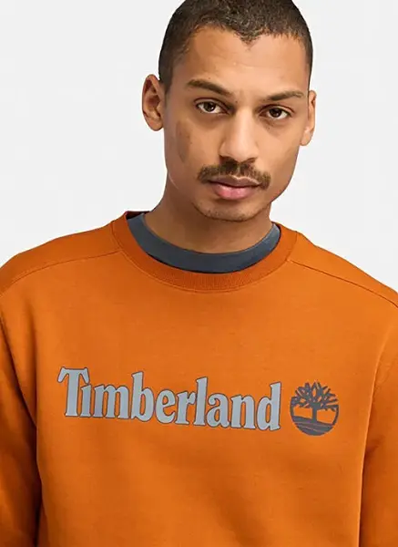 KENNEBEC RIVER Linear Logo Crew Neck Swe Kahve - S - Erkek