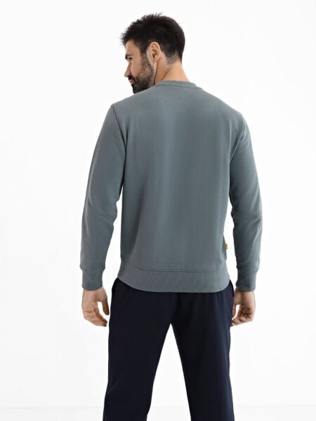 EK+  REC.CTN Crew Neck Yeşil - 3XL - Erkek