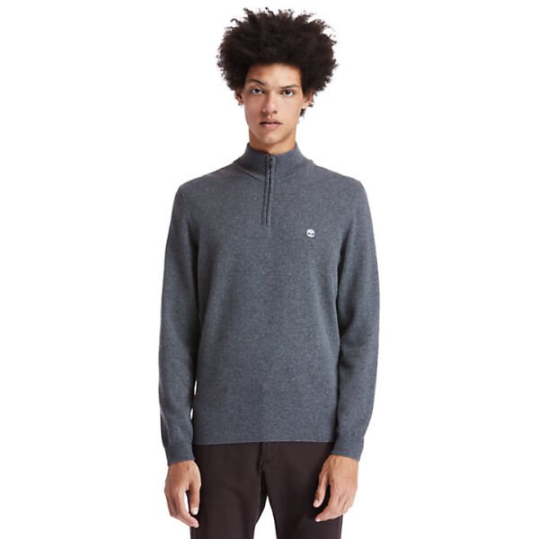 COHAS BROOK Merino 1/4 Zip Sweater
