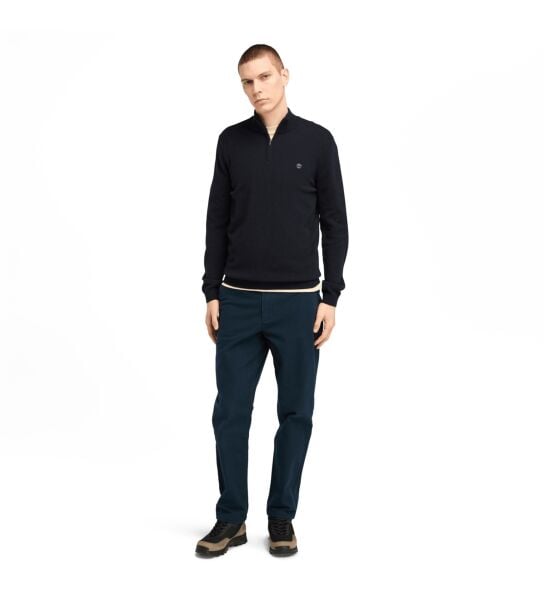 COHAS BROOK Merino 1/4 Zip Sweater