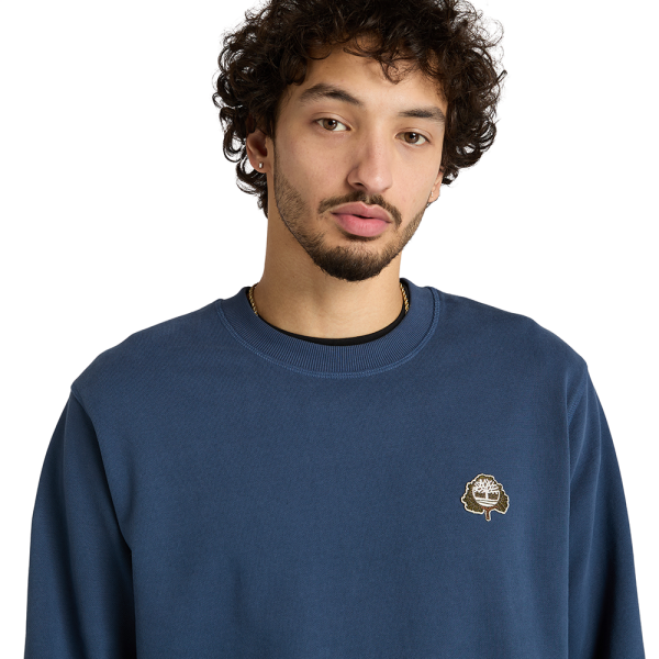 Tree Logo Patch Crewneck Mavi - XL - Erkek