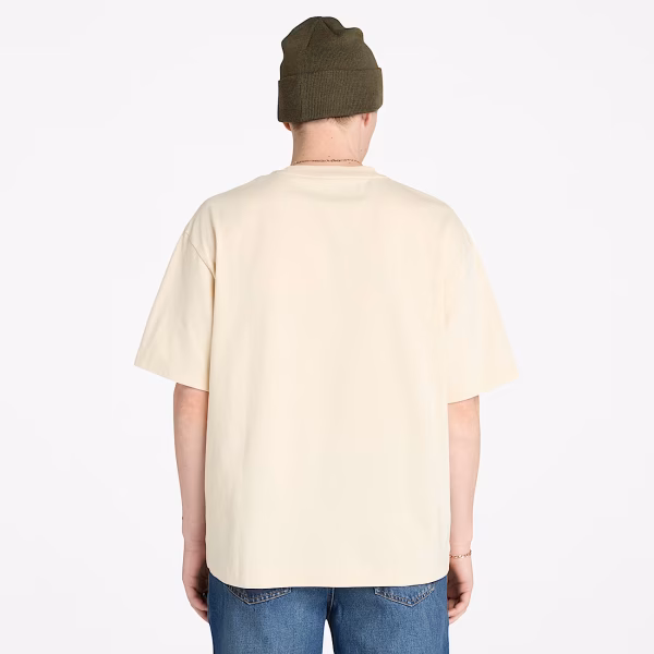 HAMPTHON Tonal Stack Logo Tee krem - XL - Erkek