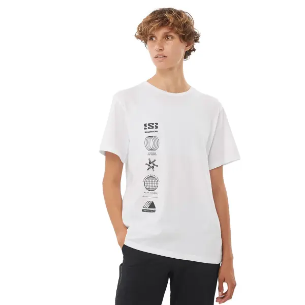 LOGO COMBO SS TEE W Beyaz - L - Kadın