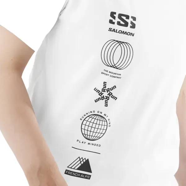 LOGO COMBO SS TEE W Beyaz - L - Kadın