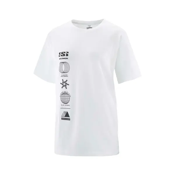 LOGO COMBO SS TEE W Beyaz - L - Kadın