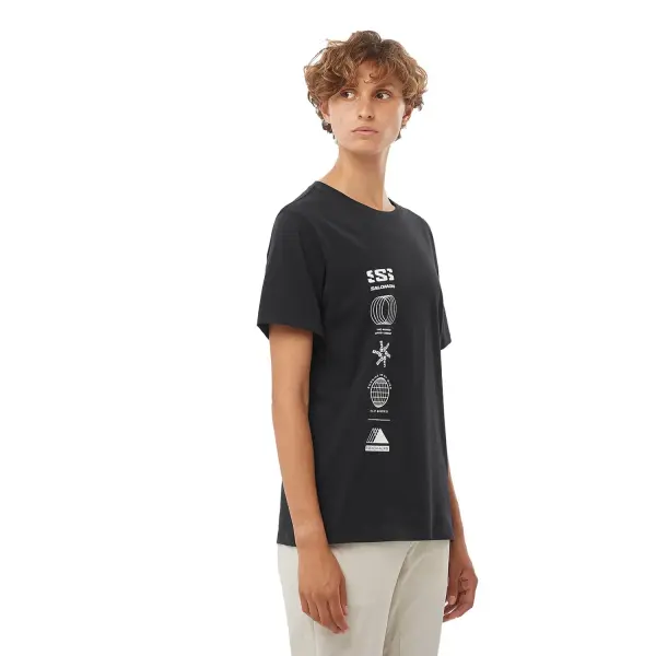 LOGO COMBO SS TEE W Siyah - XL - Kadın