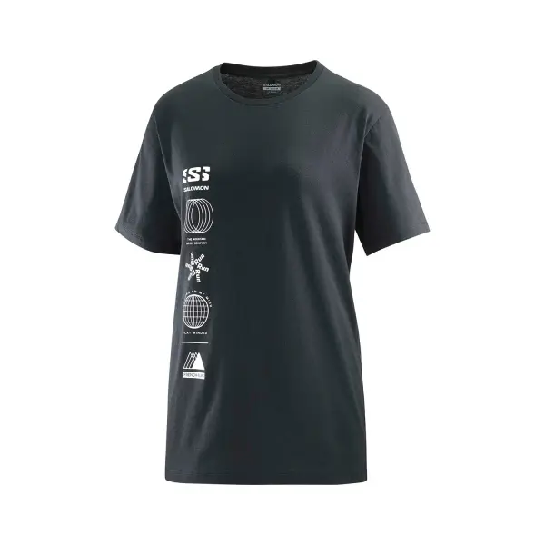 LOGO COMBO SS TEE W Siyah - XL - Kadın