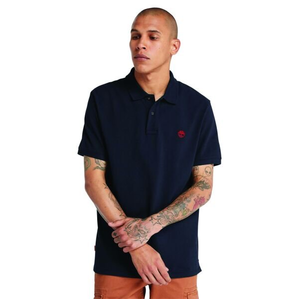 Pique Short Sleeve Polo Lacivert - M - Erkek