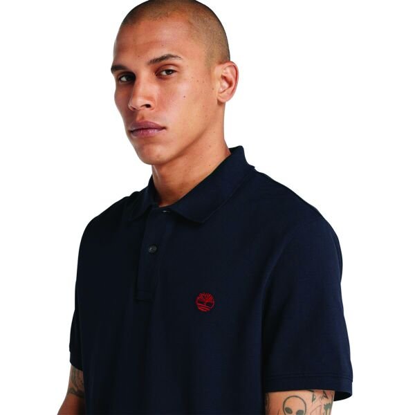 Pique Short Sleeve Polo Lacivert - M - Erkek