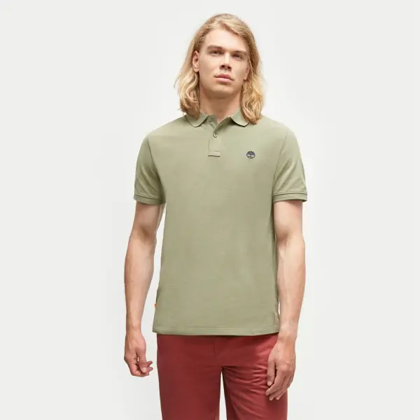 MILLERS RIVER PIQUE SHORT SLEEVE POLO Yeşil - S - Erkek