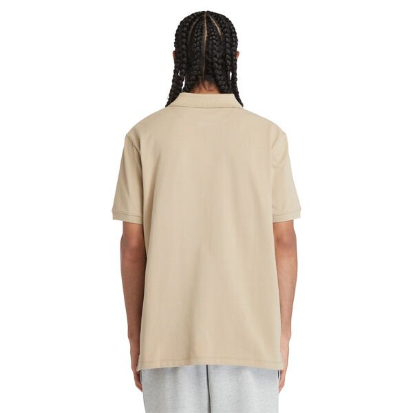 Pique Short Sleeve Polo krem - XXL - Erkek