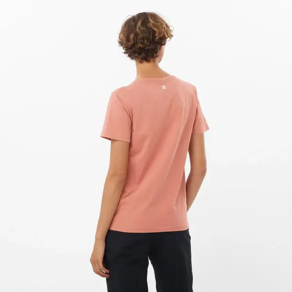 LOGO SS TEE W Pembe - S - Kadın