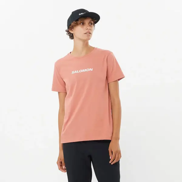 LOGO SS TEE W Pembe - S - Kadın