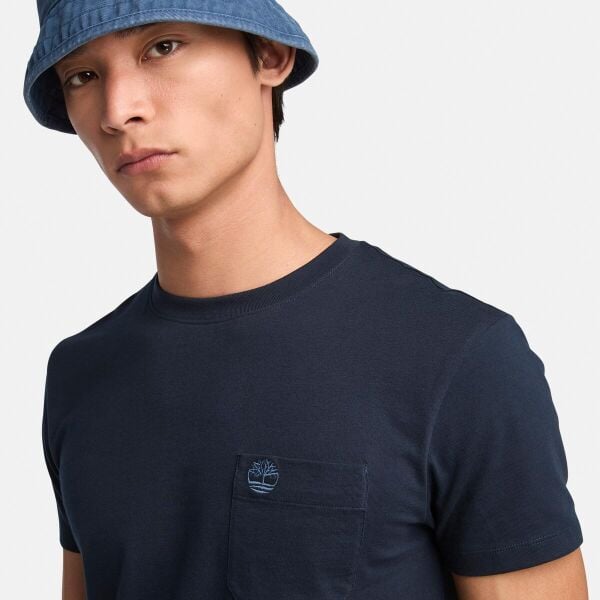 DUNSTAN RIVER Chest Pocket Short Sleeve Lacivert - L - Erkek