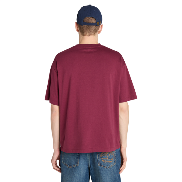 HAMPTHON Tonal Stack Logo Tee Bordo - S - Erkek