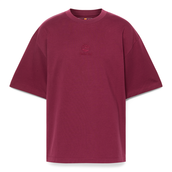 HAMPTHON Tonal Stack Logo Tee Bordo - S - Erkek