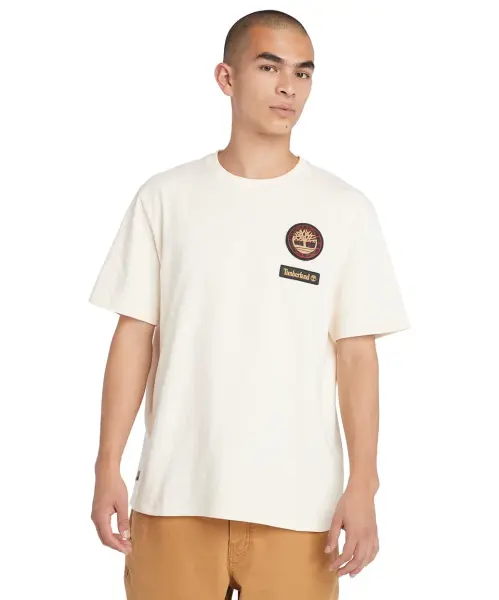 Lunar New Year Short Sleeve Badge Tee krem - S - Erkek