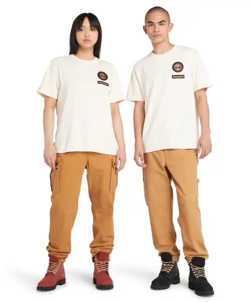 Lunar New Year Short Sleeve Badge Tee krem - S - Erkek