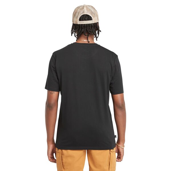 Short Sleeve Front Graphic Tee Siyah - S - Erkek