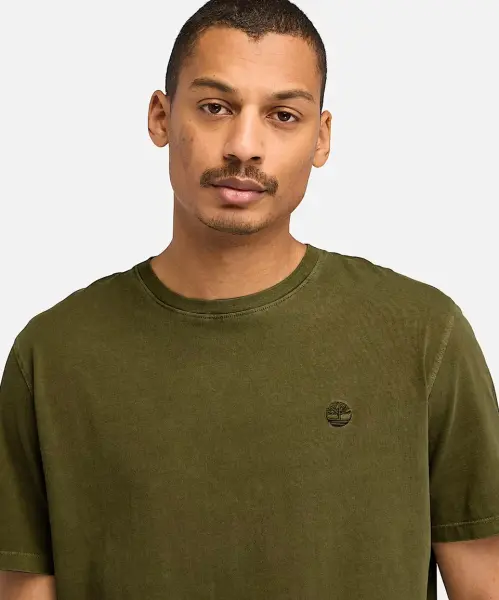 DUNSTAN RIVER Garment Dye Short Sleeve T Yeşil - S - Erkek