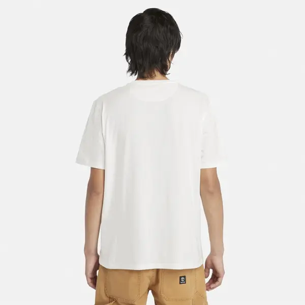 DUNSTAN RIVER Garment Dye Short Sleeve T Beyaz - L - Erkek