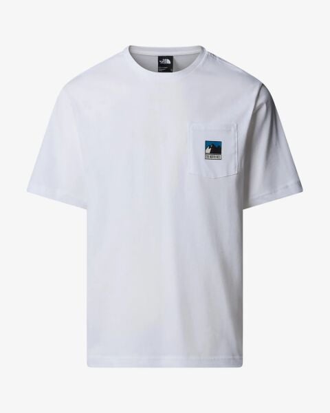 M MOUNTAIN LOGO RELAXED S/S POCKET TEE Beyaz - XXL - Erkek