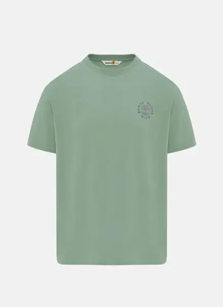 Washed Boot Lab Back Graphic Tee Yeşil - M - Erkek