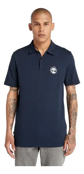 SS Refibra Logo Polo Regular Lacivert - M - Erkek