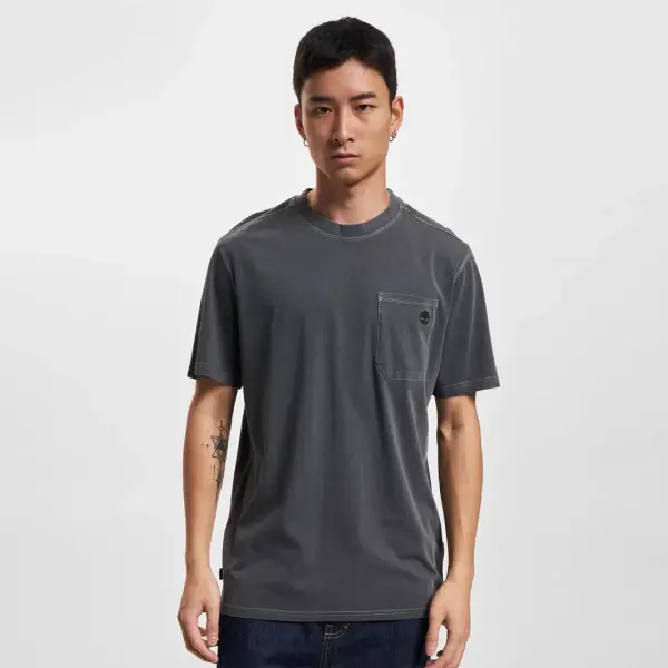 SS Merrymack Pocket Tee Siyah - S - Erkek