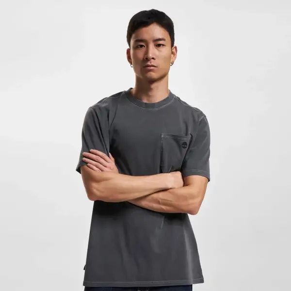 SS Merrymack Pocket Tee Siyah - S - Erkek