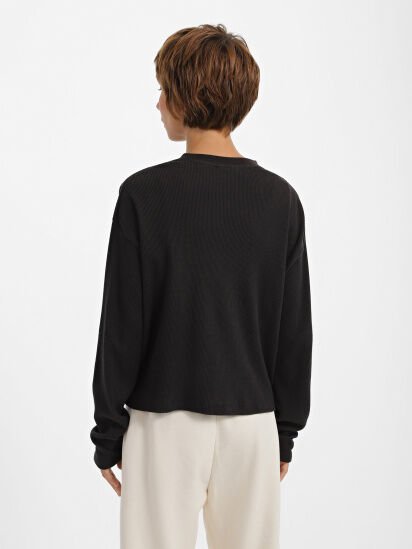 W WAFFLE L/S TEE Siyah - XS - Kadın