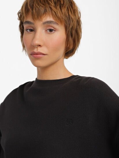 W WAFFLE L/S TEE Siyah - XS - Kadın